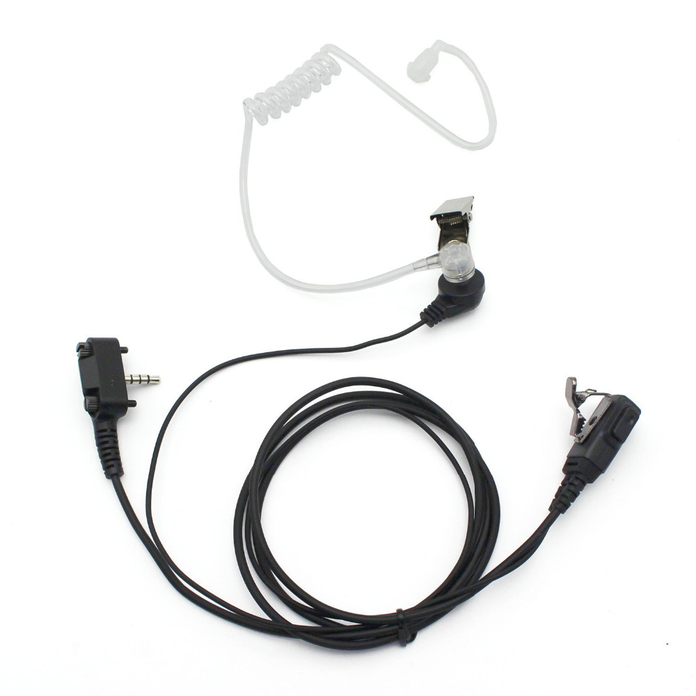 Covert Acoustic Tube Bodyguard Earpiece Headset with Microphone for