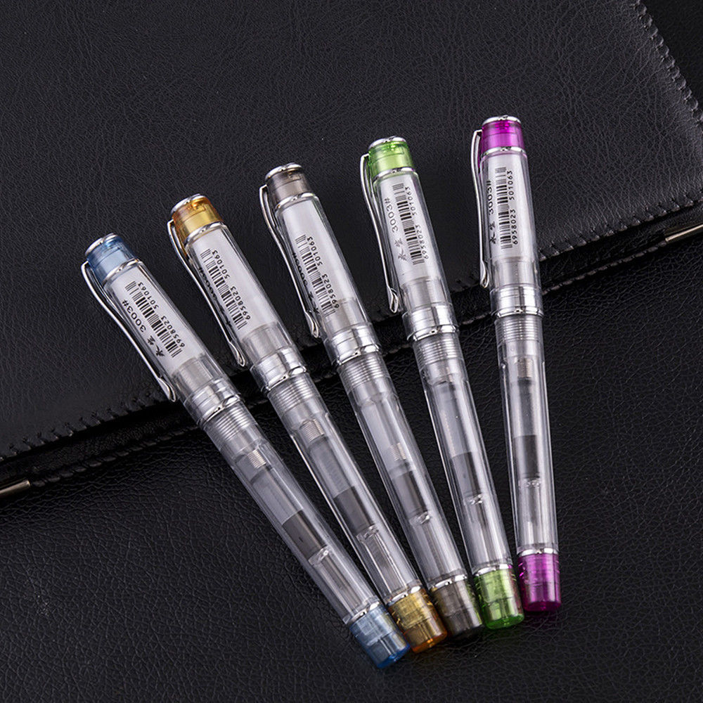 WING SUNG 3003 Iridium Point Fine Nib Fountain Extra Fine Transparent Pen Hot