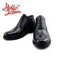 Men Leisure Boots Business Warm Winter Genuine Leather Men s Cotton Shoes Comfortable Pointed Toe Solid