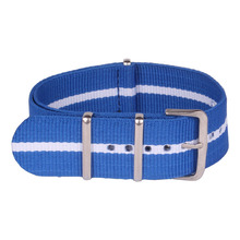 Retro MultiColor blanco azul 22 MM Nylon lienzo ver correas nuevas correas de reloj de la otan banda wach de 22 MM