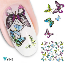 Freeshipping 6PCS Lot Mixed Design Water Decals Very Beautiful 3D Flower Transfer Nail Sticker