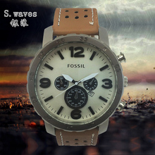 S.wav es Fossiler marca Casual reloj moda americana hombres reloj reloj de cuarzo Dial de horas de cuero del Relogio Masculino Dieseler DZ