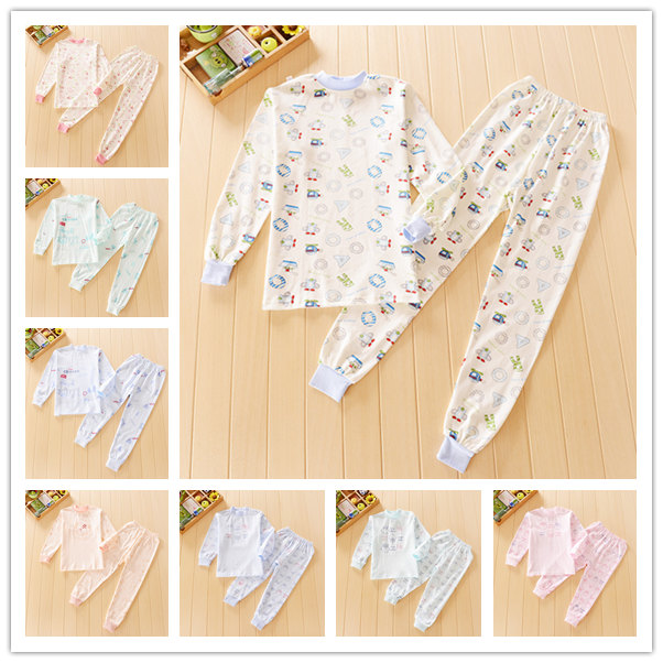 BK-228, 4sets/lot, baby children pajamas sets, long sleeve sleepwear underwear for 5-11Y
