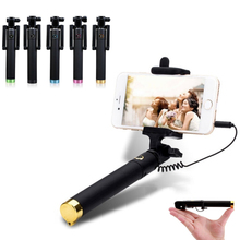 2015 New Mini Extendable handheld monopod selfie stick For iPhone Samsung HTC SONY Nokia LG Free Ship Black