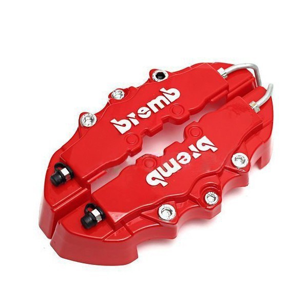 Free shipping Red Brembo Style Auto Universal 2Pcs Set Disc Brake Caliper Covers Replacement Parts Callipers