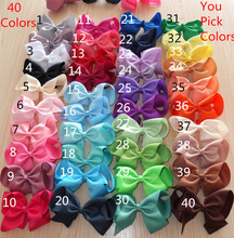 6 inch Large hair bow WITH clips 40 colors For you choose Girl hairbow Boutique Hairpins