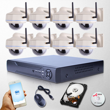 8PCS 1080P HD Wireless WIFI IP Camera Outdoor with 8CH NVR 3TB HDD Network Security Video Surveillance System CCTV kit