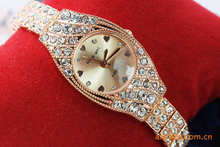Envío gratis, 2013 populares pulsera de negocio exquisito diamante del reloj del regalo 136914