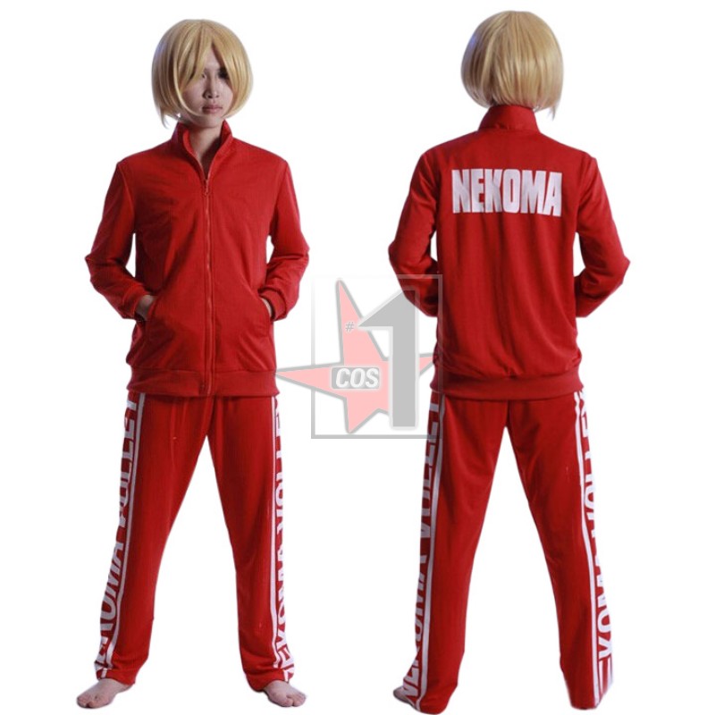 Hot Anime Haikyuu!! cosplay costume Red Long sleeve Sportwear Men's Volleyball sport jacket  for School match CN0187A