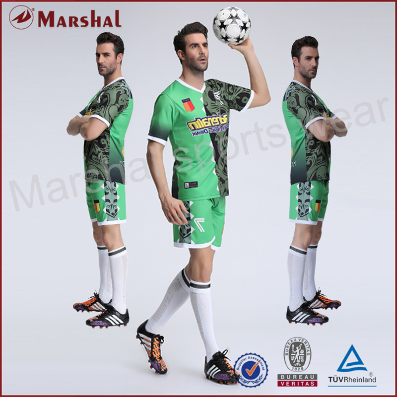 Thai quality material sublimated soccer uniform,custom original football team jersey