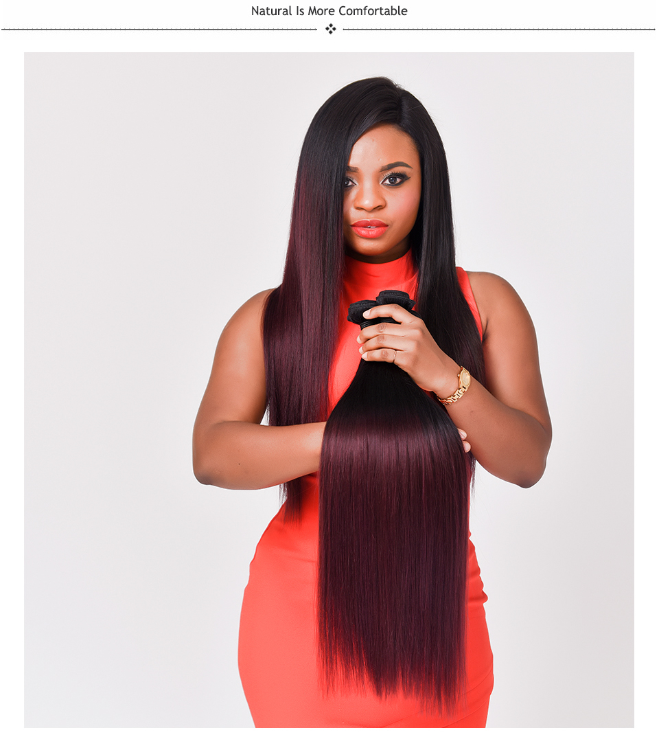 Today Only Burgundy Brazilian Straight Hair Ombre Human Hair Weave Bundles Two Tone 1b 99j Non Remy Can Buy 3 Or Brazilian Human Hair Brazilian Virgin