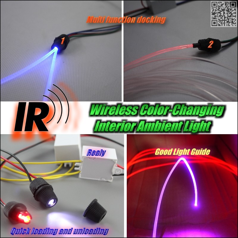 For Mercedes Benz R-Class 2005~2015 Optical Fiber Light with Wireless Control Change Color Ambient Light Quick Loading