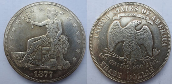 Гаджет  1877-s $1 Trade Silver Dollar None Мебель