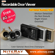 Strong IR infrared video eye door bell with camera support movement detecting