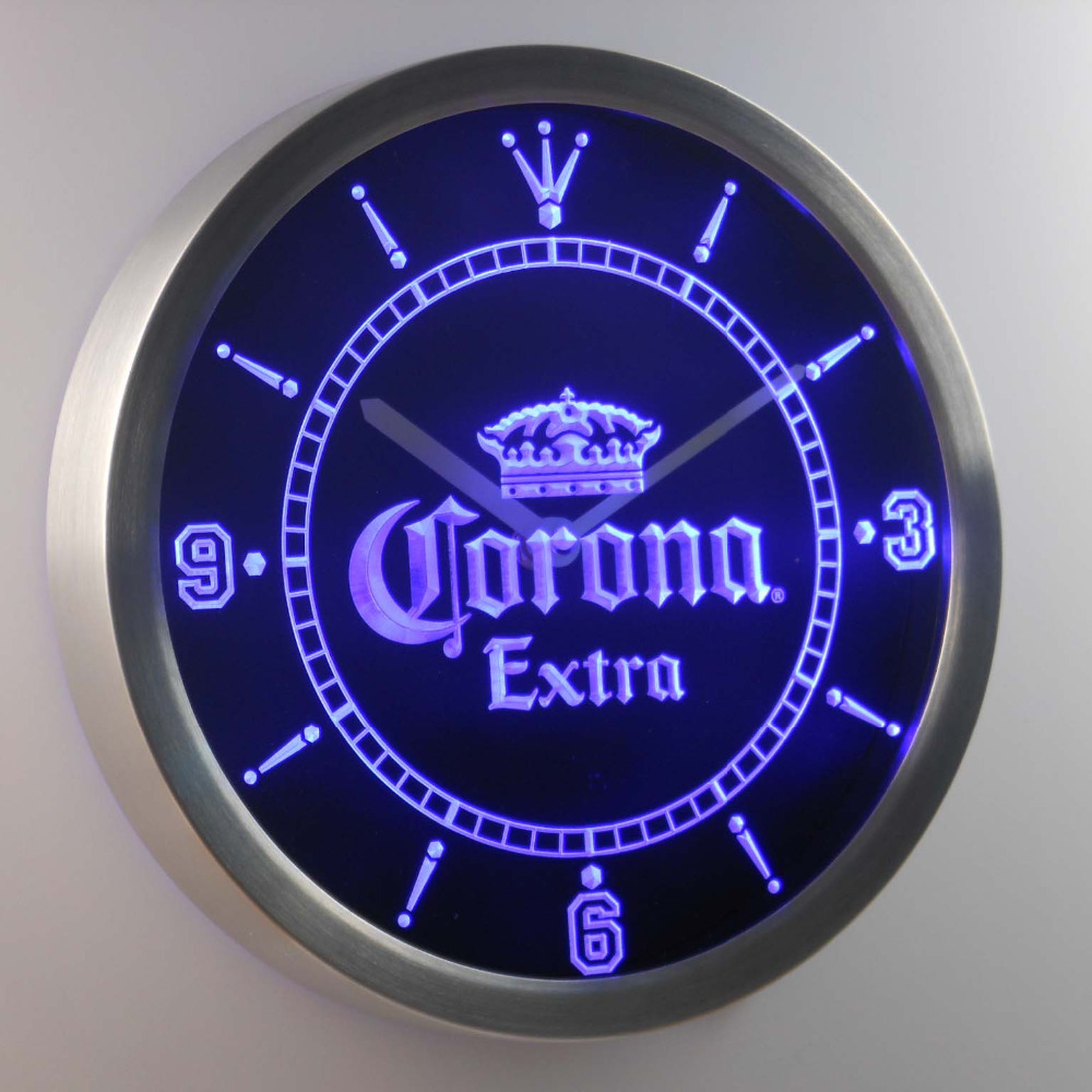 nc0092 Corona Extra Crown Beer Bar Neon Sign LED Wall Clock