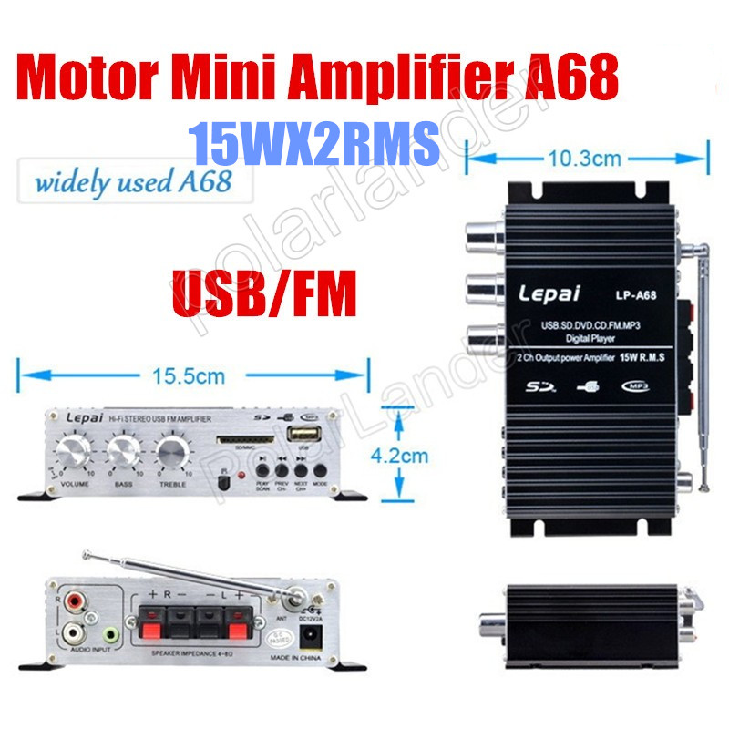  2    2 x 15  RMS -    USB mp3-- SD  FM 