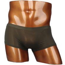 Free shipping sheer hipster mens ice silk underwear lingerie sexy hot men boxers men’s low rise seamless gay underpant