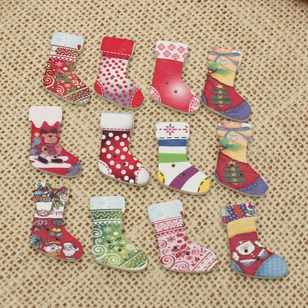 hot sale 50pcs cute wooden santa christmas socks stocking hot sale 50pcs cute wooden santa christmas socks stocking