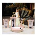 Bathroom Accessories 5pcs set Resin Household Wash brush cup Liquid Soap Dispensers Soap Dishes Lady Style