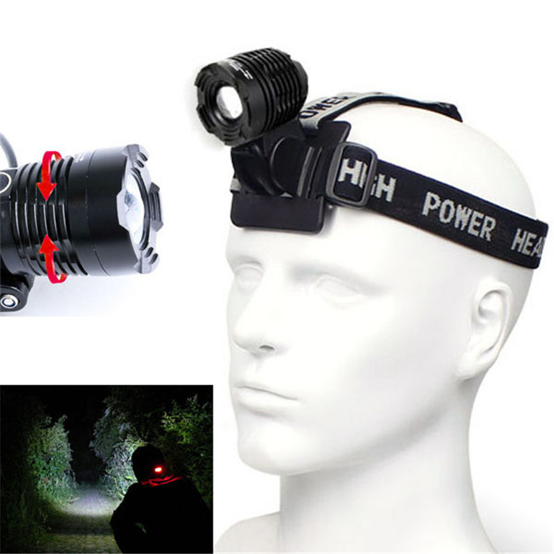 2015 Torch Diving Flashlight Waterproof 2000lumens Headlight T6 Headlamp Cree Xml-t6 Zoomable Led Head Lamp Rechargeable Light