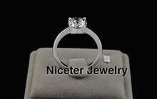 NICETER Fashion Swiss CZ Diamond Rings Oval Cut Ruby Stones Prong Setting Antique Wedding Rings Fashion