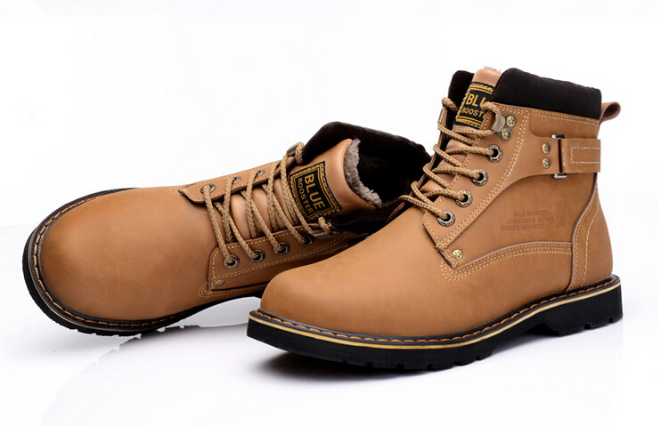 2015 Winter Men boots Martin boots ankle boots velvet warm men s cotton padded shoes causal
