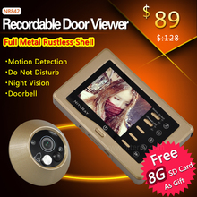 Peephole Video Camera Door Bell Camera Support Motion Detecting & Clear IR Infrared