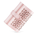 Exquisite Hollow Out Purse Women Solid Color Fashion Genuine Leather Wallet Designer High Quality Cutout Billfold