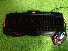 Hot NEW USB 3 color Backlight illuminated multimedia keyboard and mouse combos wholesale promotional discounts teclado
