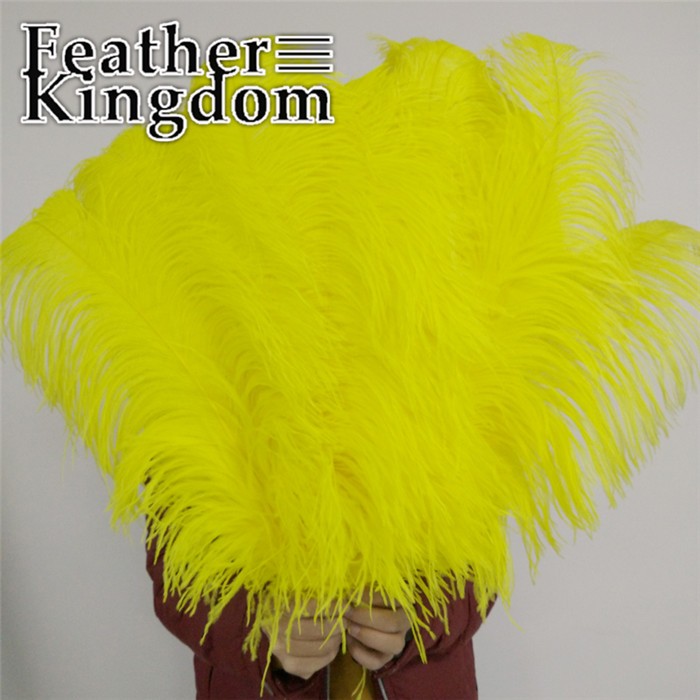 50-55cm yellow ostrich feather