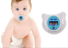 Retail Packagae Baby Care Portable Digital LCD pacifier thermometer baby nipple soft safe Mouth Thermometer C BA021