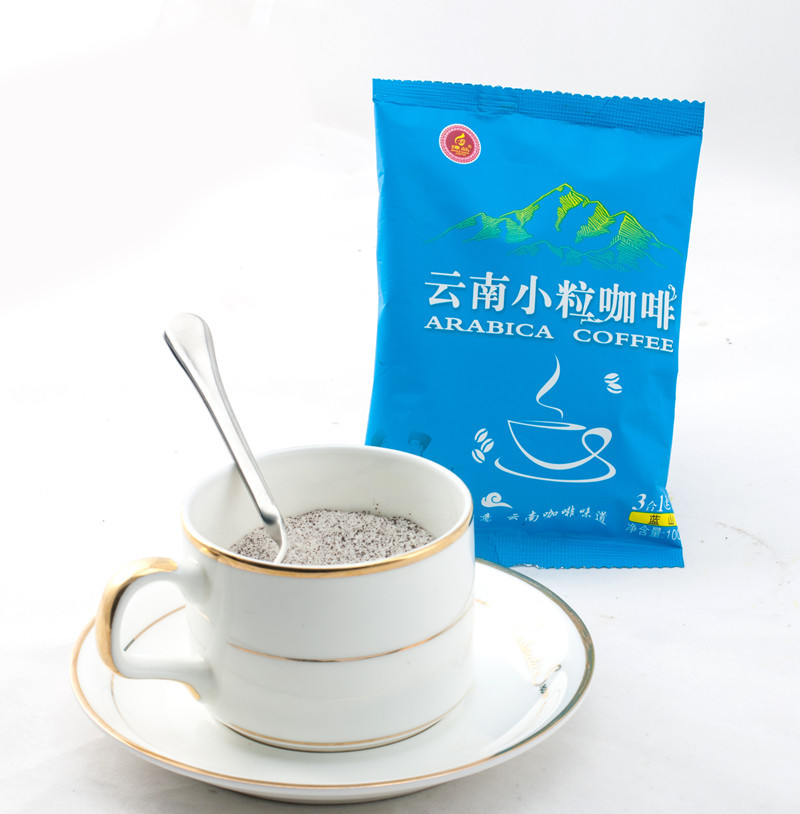 China Yunnan Plateau Small grain coffee instant coffee three in one sky mountain flavor 100g inside