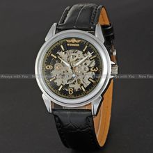 New Arrivals Waches Men Number See Through Auto Mechanical Watch Wristwatch Gift Box Free Ship