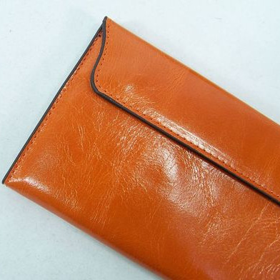 Long design genuine leather female wallet male wallet vintage leather oil waxing oil cowhide envelope women's wallet card holder