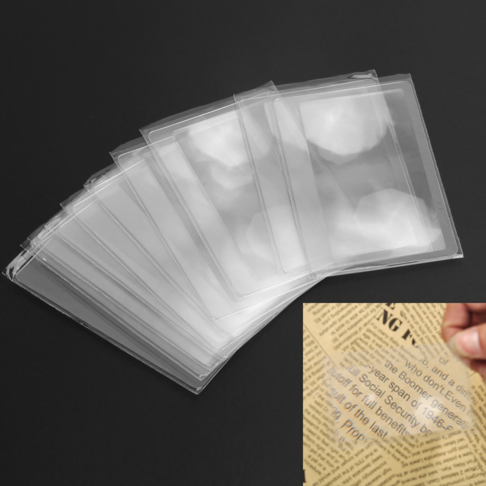 Lupa de aumento de tama/ño 3X XL de Portale Hoja de lupa de p/ágina completa Lente de Fresnel para leer Documento de peri/ódico Color:silvery