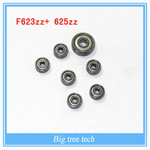 Mini Kossel Bearings Kit – (6) F623ZZ bearing with 625ZZ bearing for the liner ball bearing – DIY 3D Printer Parts