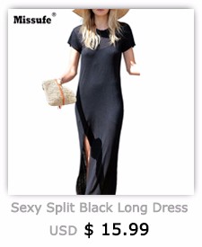 Sexy Split Black Long Dress