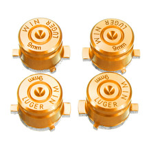 Hot Best Promotion High Standard Golden Universal Metal Bullet Buttons For PlayStation 4 For PS4 Gamepad Controller Accessories
