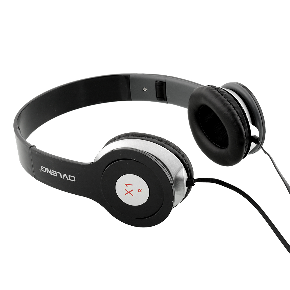 Ovleng X1 Black Adjustable Headphones Mp3 Stereo Ear ovleng x1 black adjustable headphones mp3 stereo ear