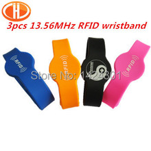 10pcs RFID 125KHz chip silicone   wristband sports bracelet  with differents color/children friendly and environment friendly