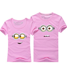 Despicable Me Little Yellow Man Short-Sleeve T-Shirt For Lovers Fashion Minions Cotton Couple T Shirts Summer Women Men Top Tees