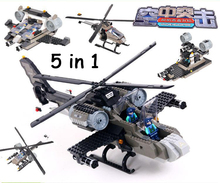 Woma J5640 air assault helicopter perspective fighter fight inserted assemblage blocks educational building blocks brick toys