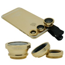 3 in1 Universal Fisheye / Wide Angle / Macro Lens Kit Cellphone Mobile Phone Set for Samsung / iPhone 6 6s Plus / Huawei/ Sony