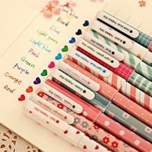 5 шт. / lot милый Colorful комикс гель ручка комплект каваи корейский канцелярские Creative подарок школа поставки 201