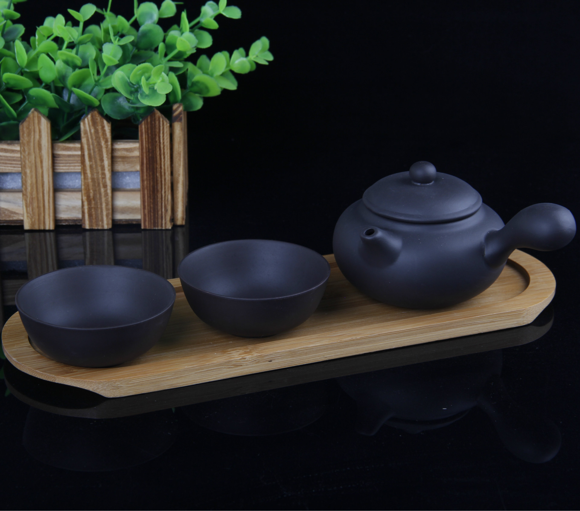 Travel Yixing tea set containing bamboo tray office gift teapot teapot side 200ml