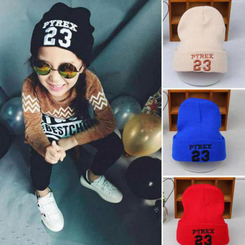 2015 hot sale 23 letter knit baby hats children kids Beanies Accessories cotton Infant Toddler boys girls winter Hedging cap