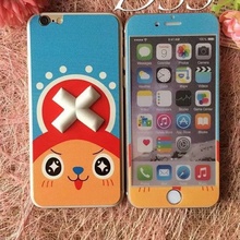 3D Duck Giraffe Panda Cartoon Girl Big Eyes Screen Protective Film For iPhone5 5S 6 6S 6PLUS Front & Back Protector Sticker