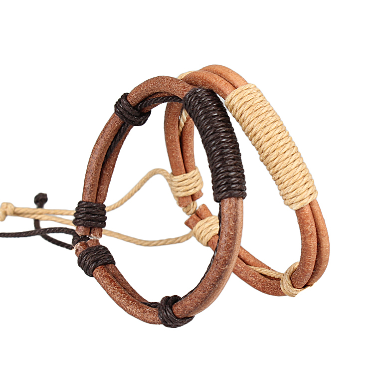 Aliexpress.com : Buy Wholesale Genuine Leather Bracelet Men Hemp ...