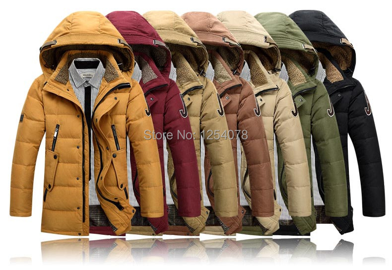 Free shipping fashion hooded scarf men s winter coat white duck down jacket and winter clothes