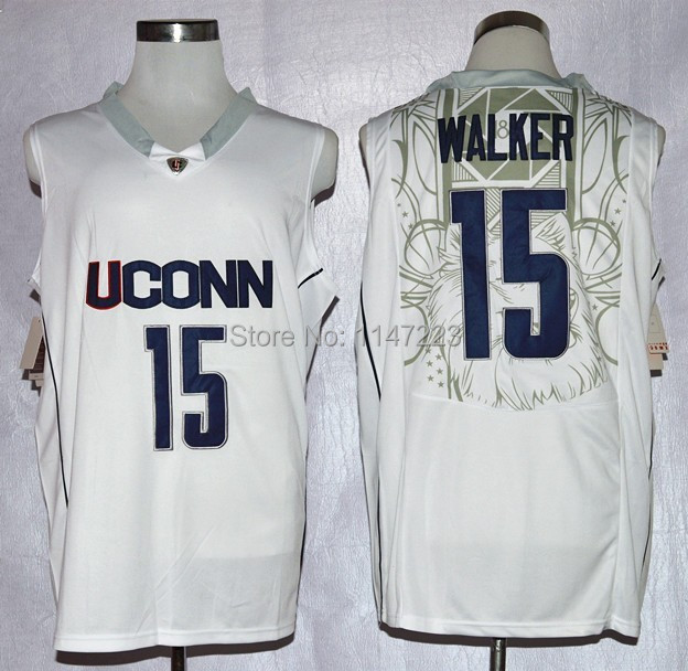Uconn Huskies Kemba Walker 15 College Basketball Jersey white.jpg
